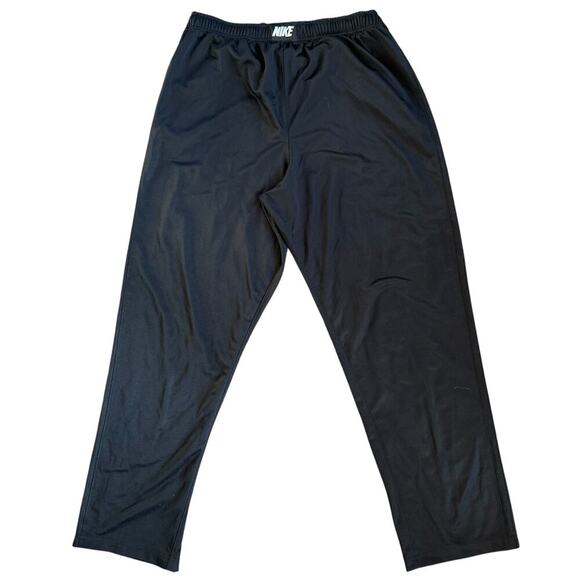 Nike Windbreaker Sweatpants Large Black Swoosh Logo Pockets Active Drawstring - Picture 2 of 12